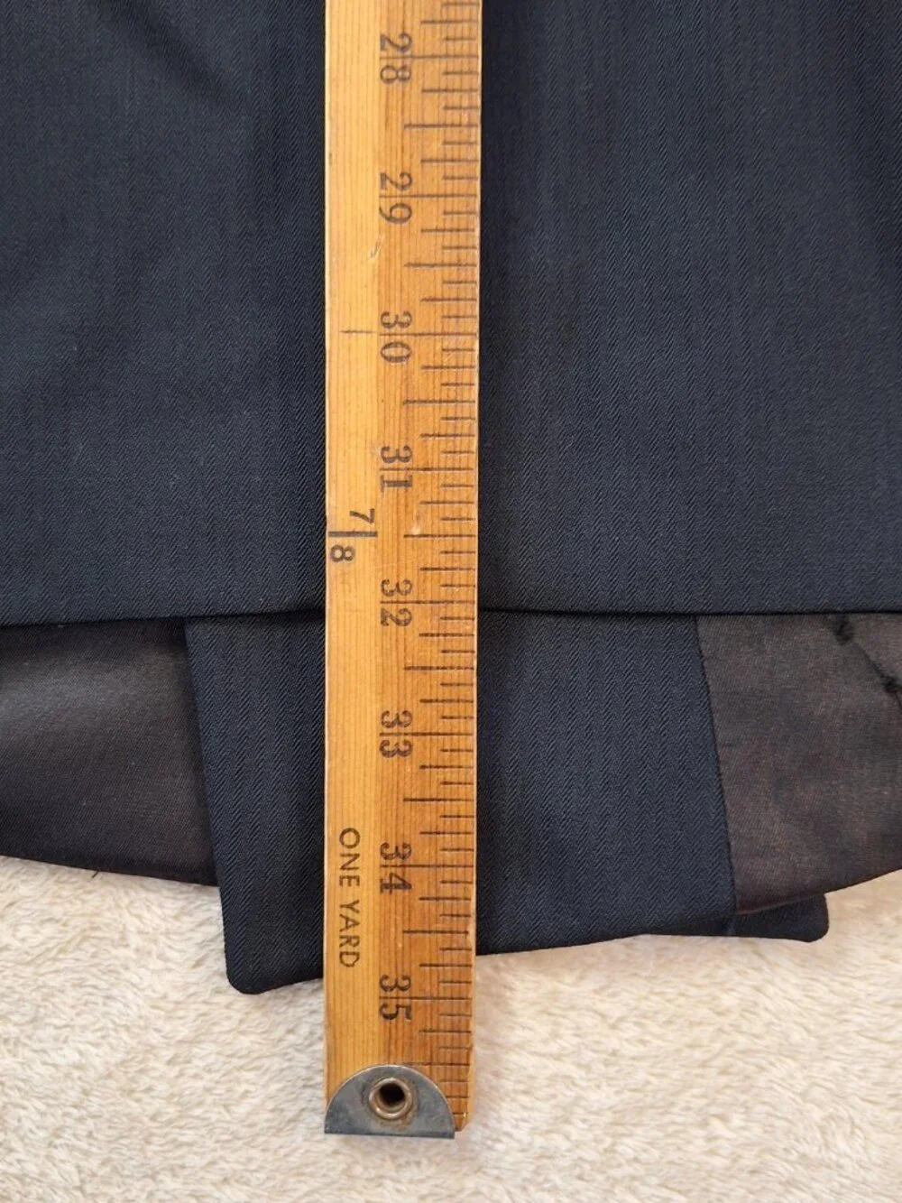 Nino Cerruti Suit Mens 44 Black Wool Double Breasted Ventless Jacket Pants